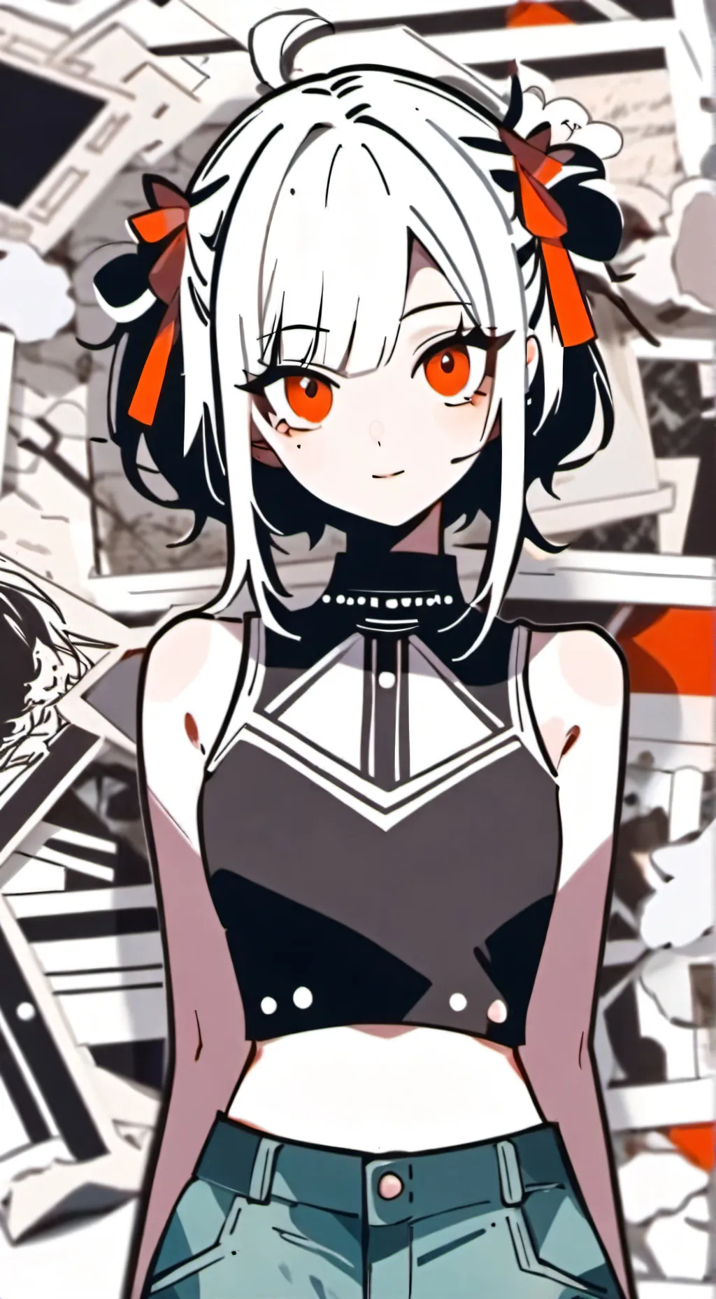 ai character: Young Karen  background