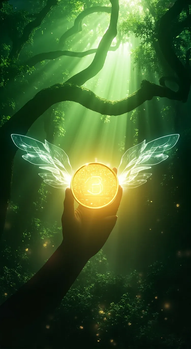 ai character: A Magic Wish Coin background