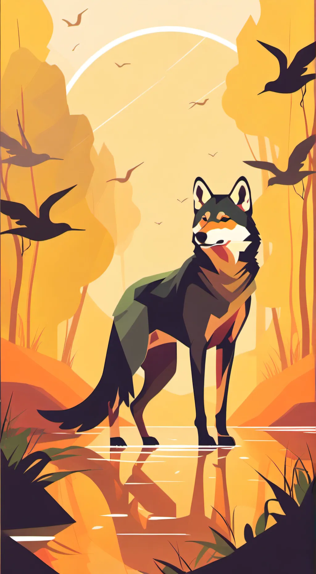 ai character: san valetin background