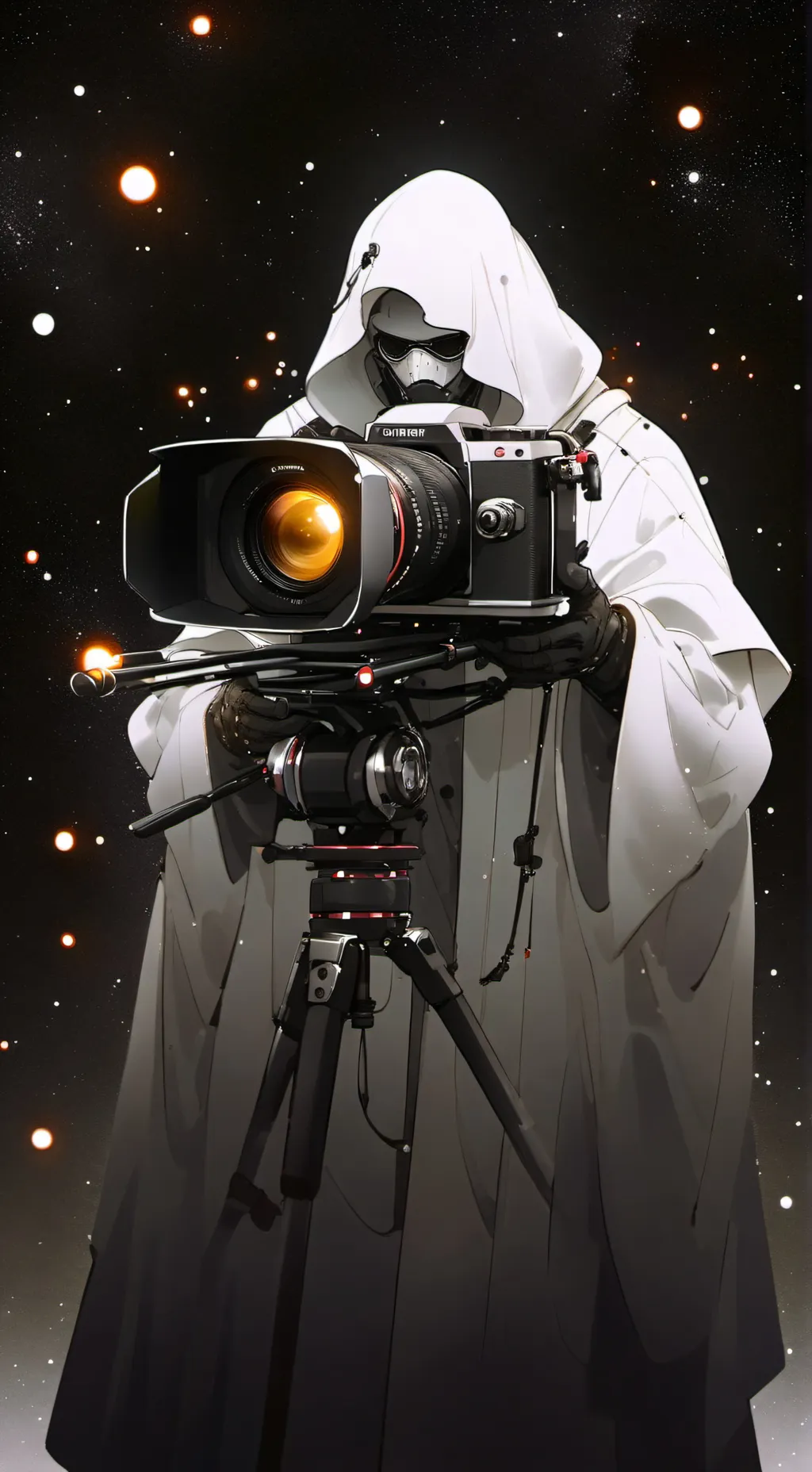 ai character: titan camera man  background