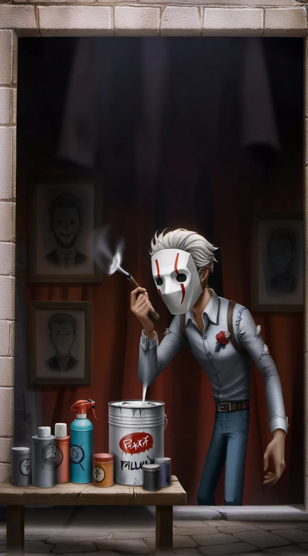 ai character: Room of luckiness background