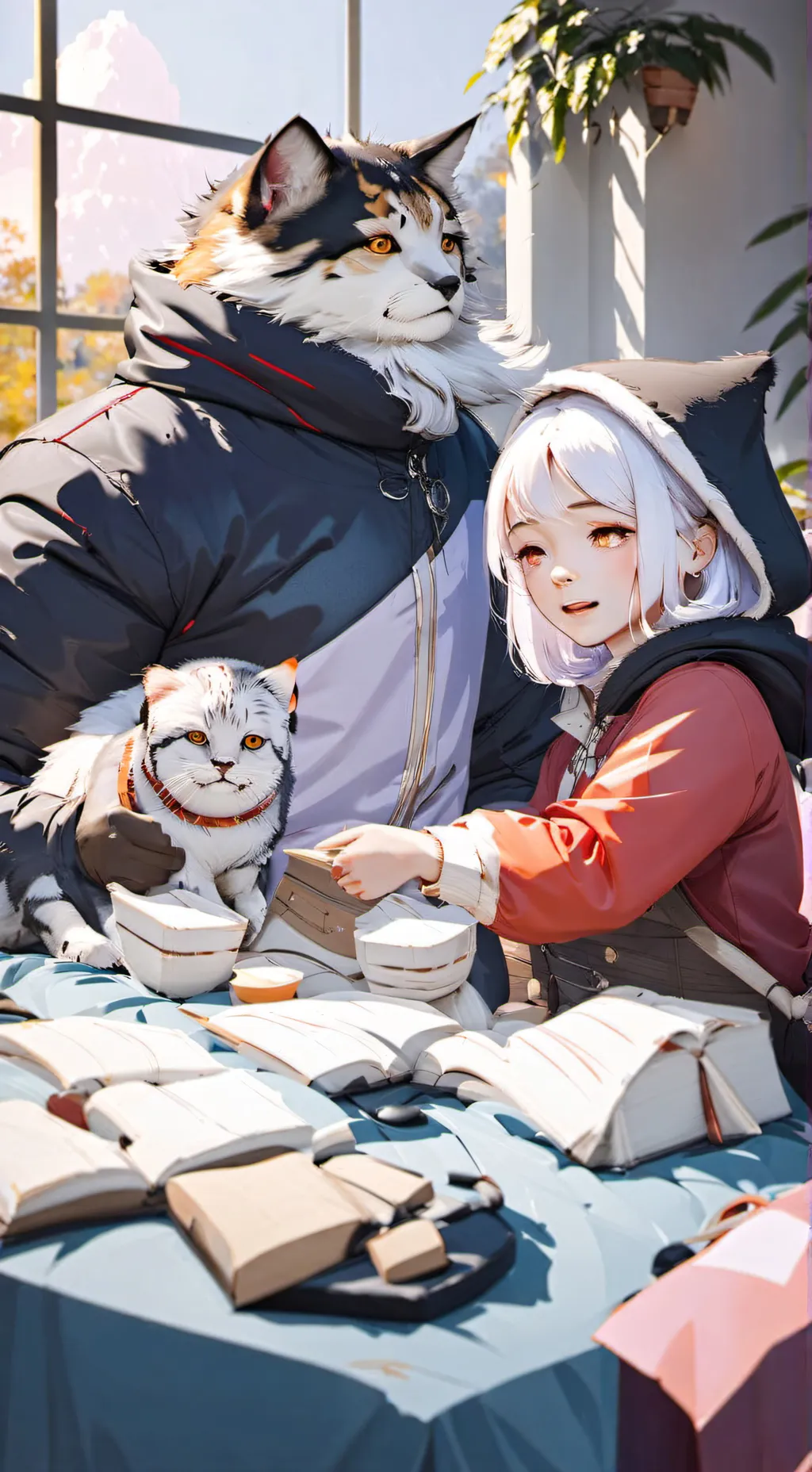 ai character: Cat background