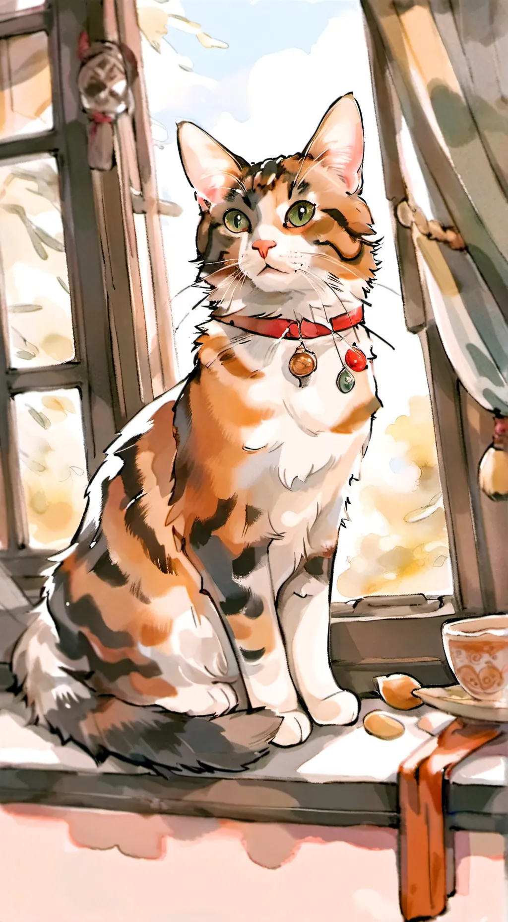 ai character: caramel  background