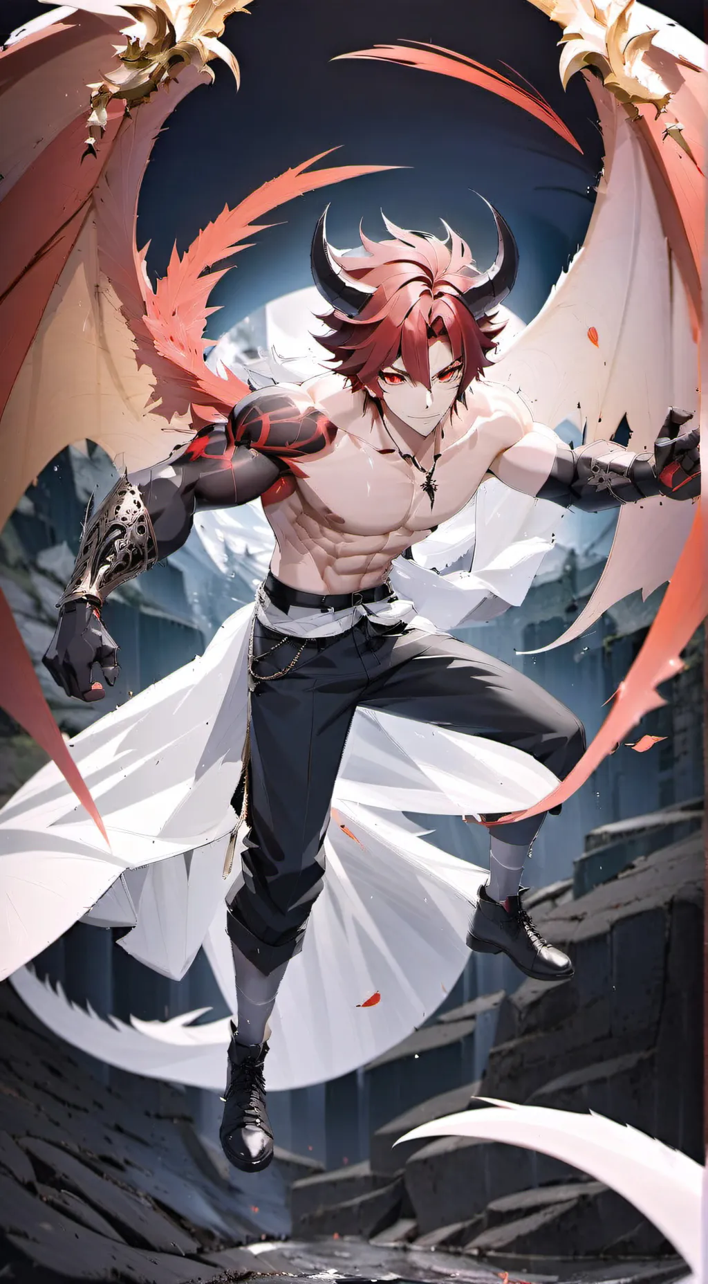 ai character: Ujio (full demon)  background