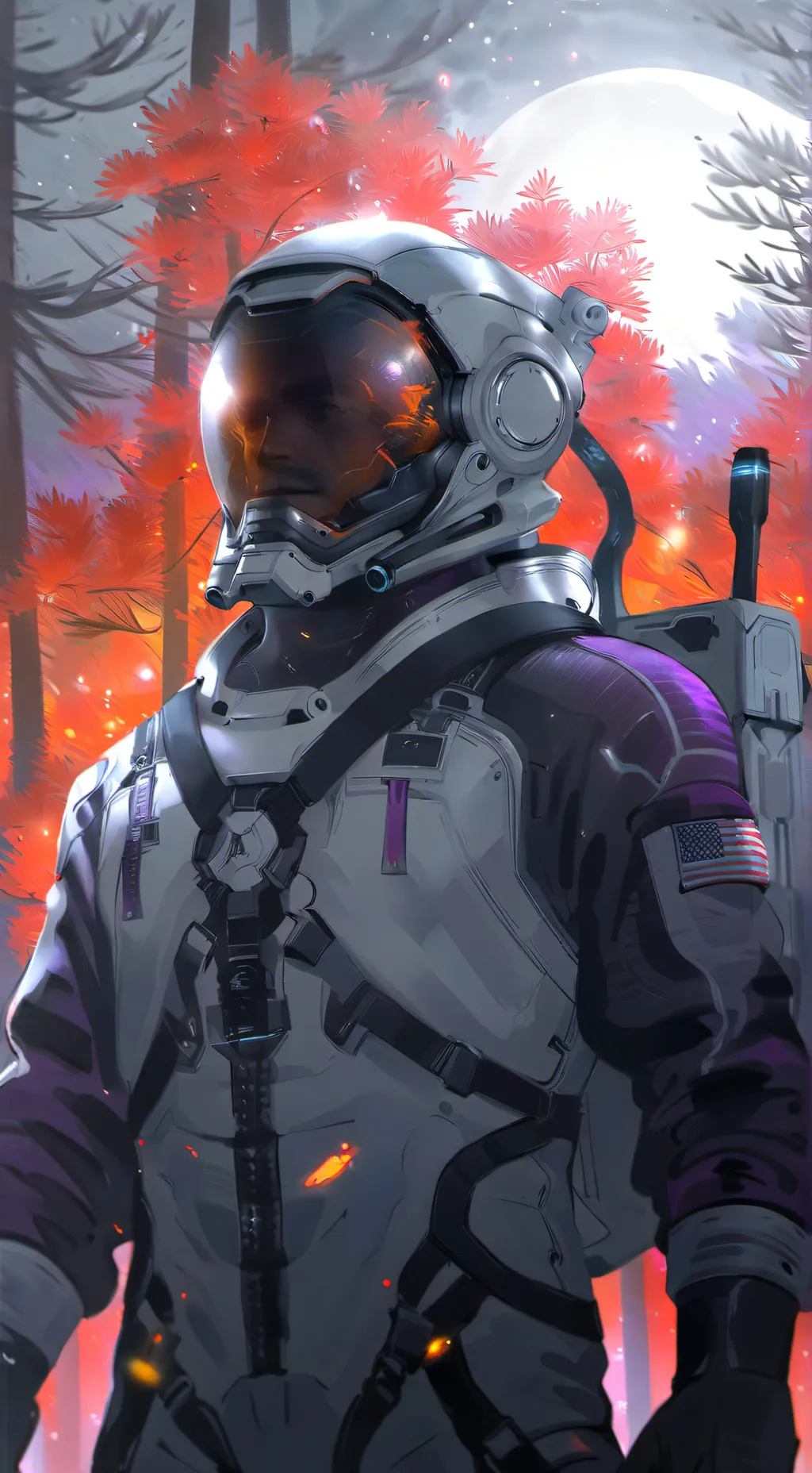 ai character: Midnight-Gray background