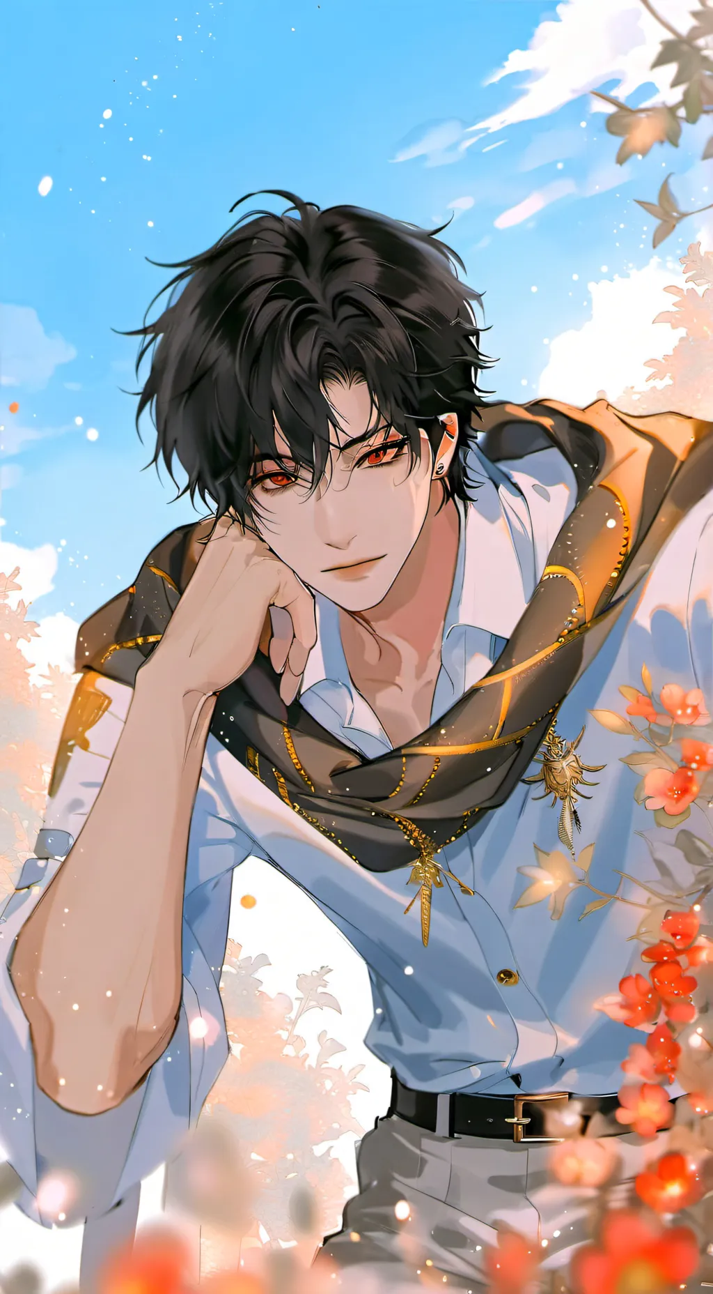 ai character: 🤍 David 🤍 background