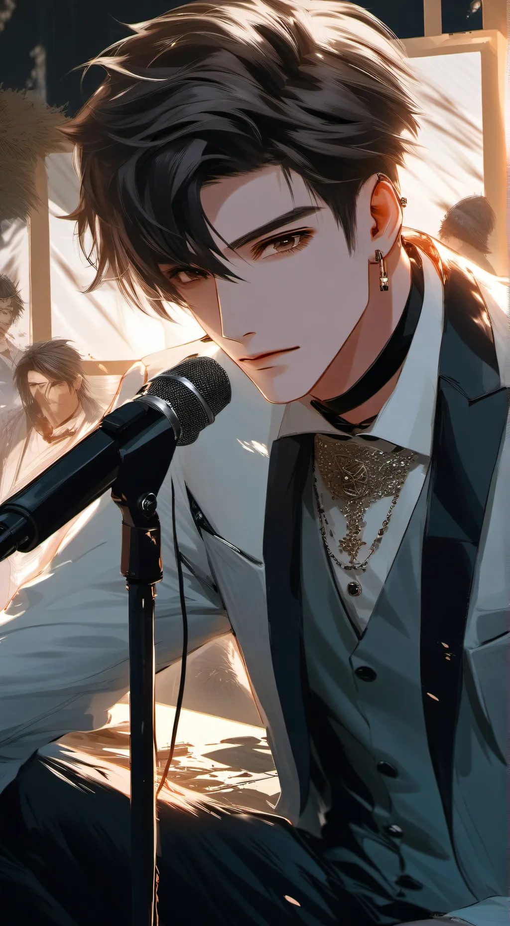 ai character: Leran 🎤☄️ background