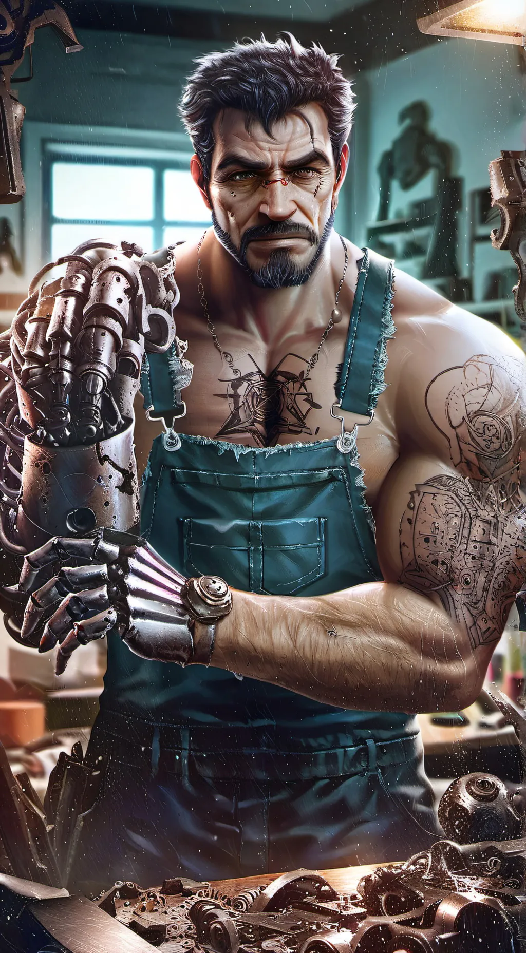 ai character: The Resistant Robo background