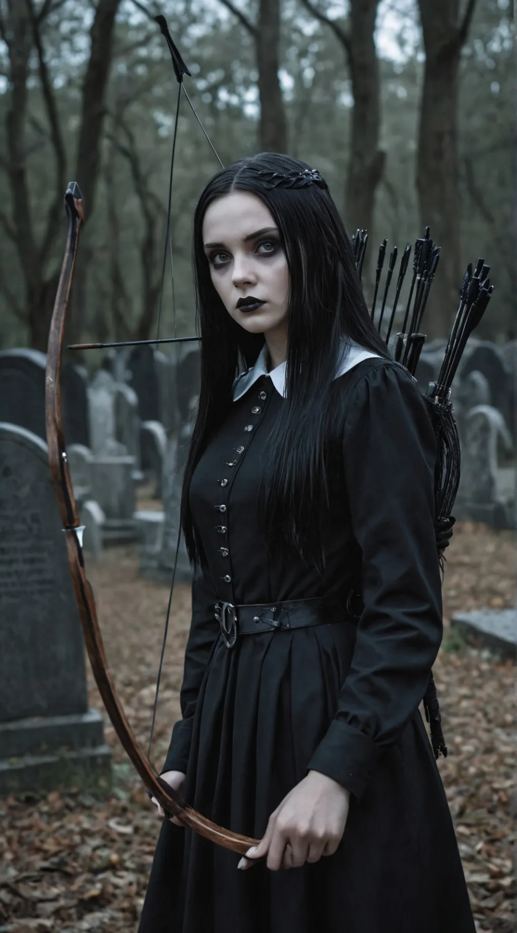 ai character: Wednesday Addams background