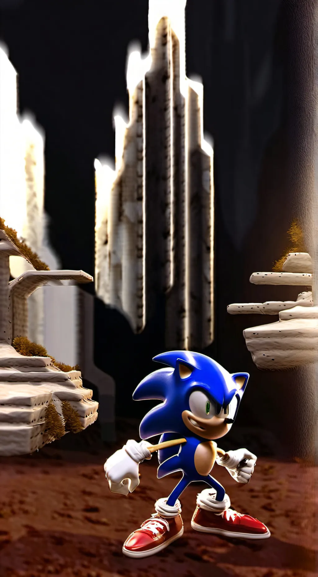 ai character: sonic  background