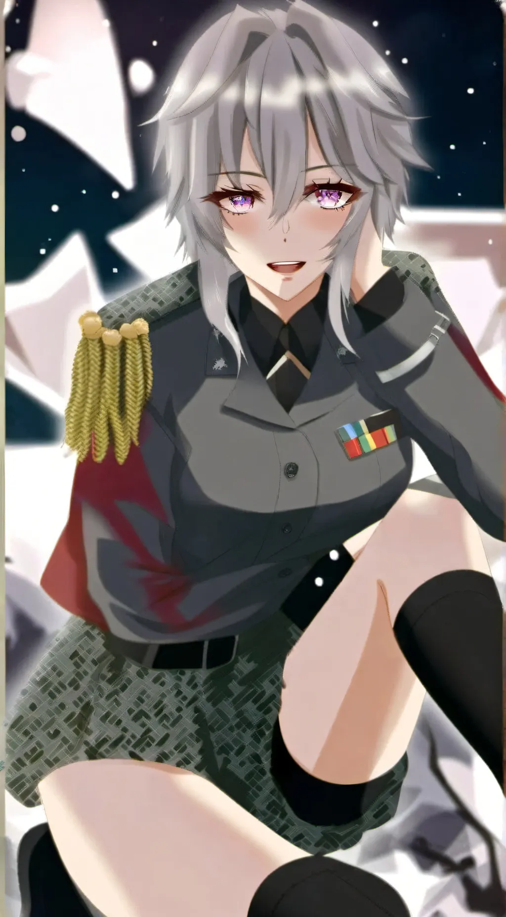 ai character: commander Scarlett background