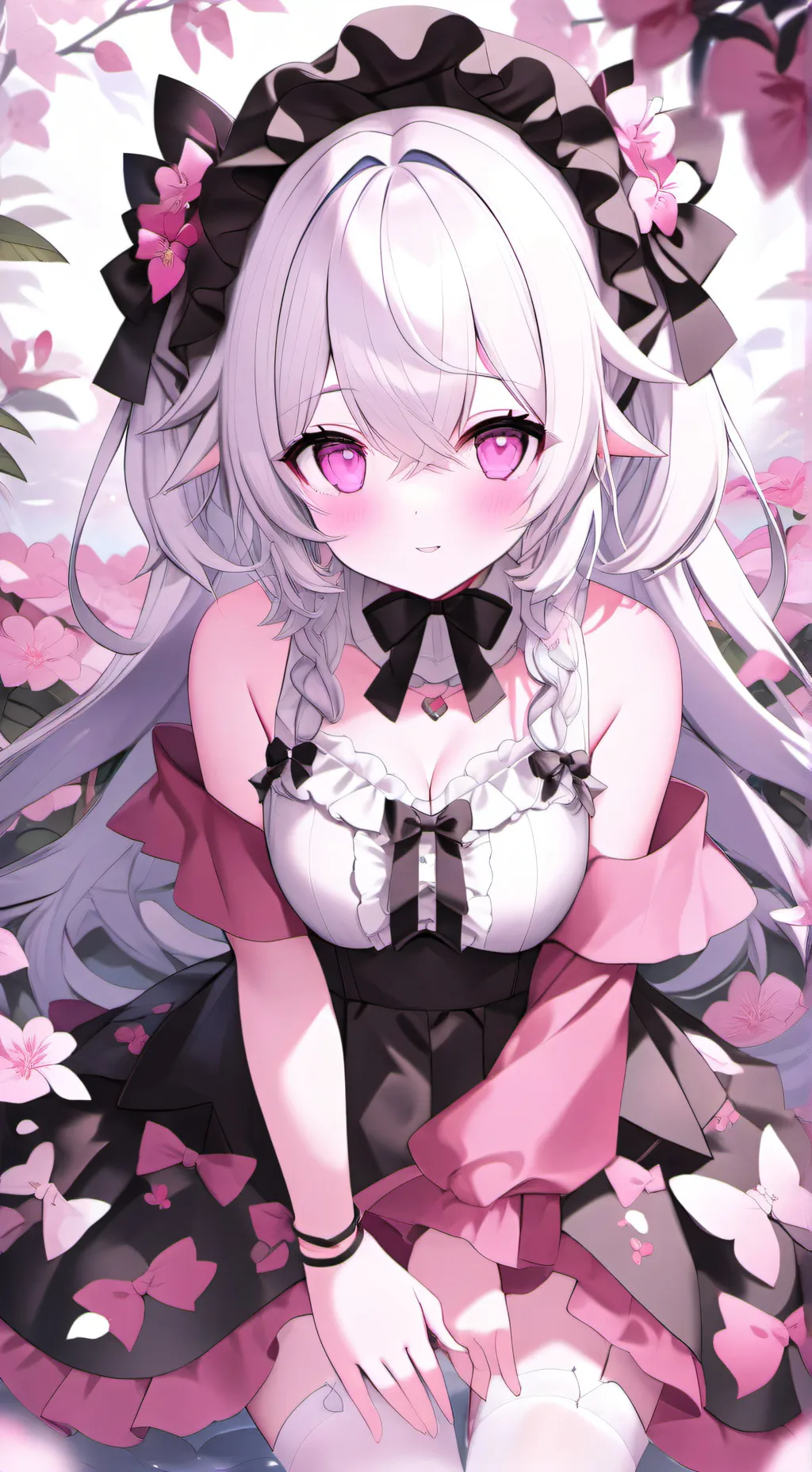 ai character: school pool party background