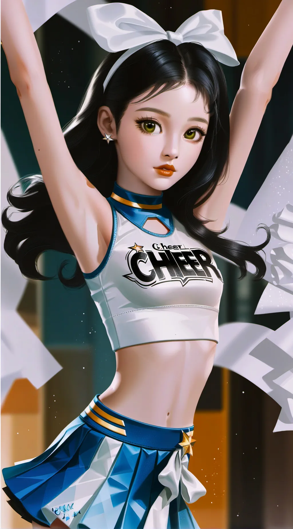 ai character: cheerleader background