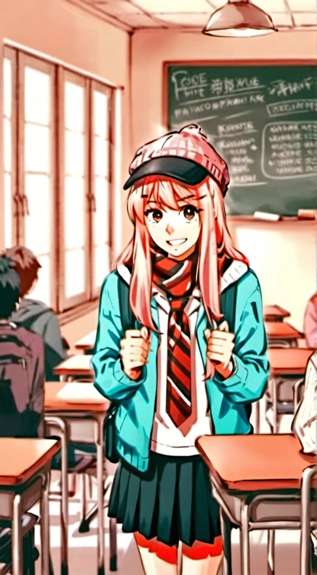 ai character: monika/ background