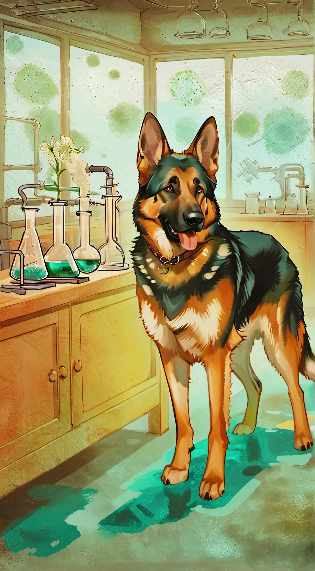 ai character: Scientist’s pet  background