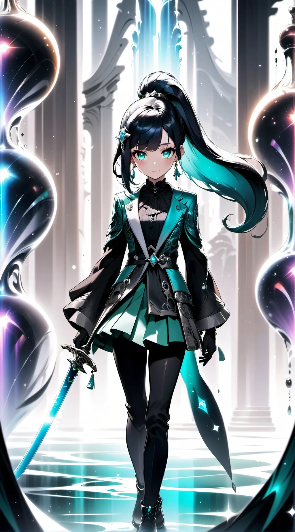 ai character: Azul background