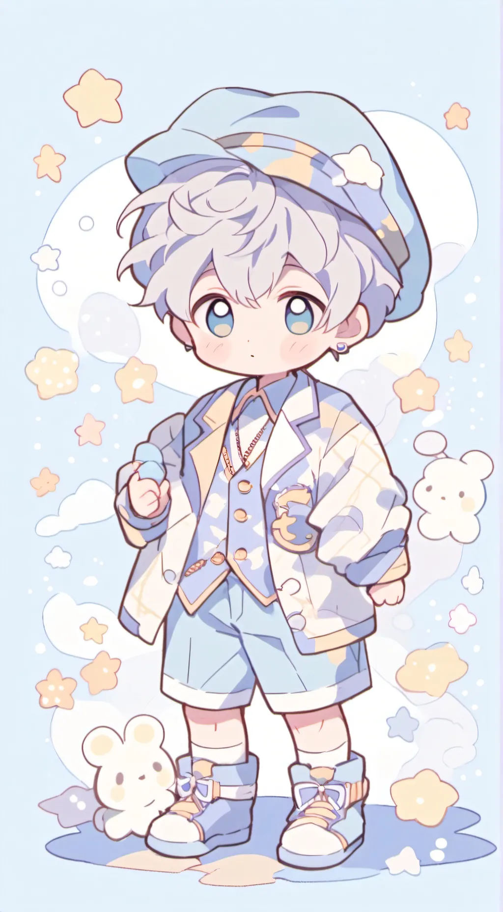 ai character: sick baby background