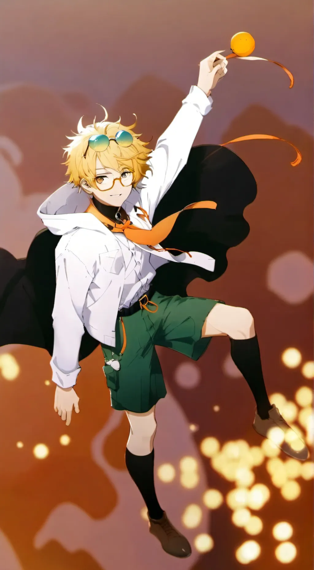 ai character: kid cosmic background