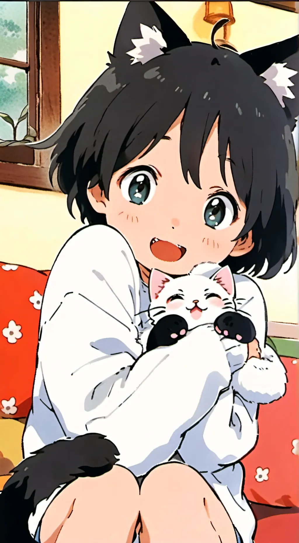 ai character: Furry Beluga Spirit background