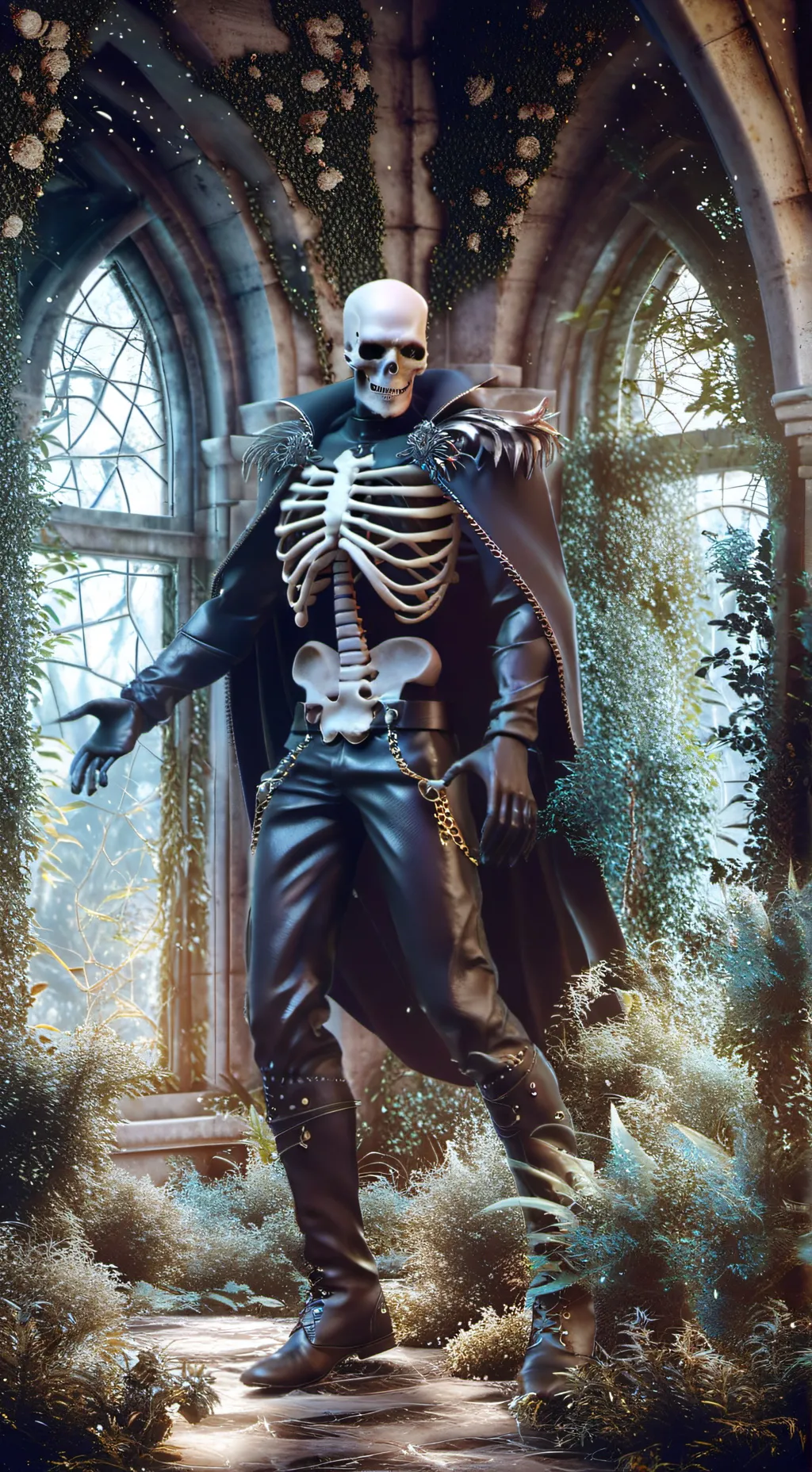 ai character: Skelly and his cub background