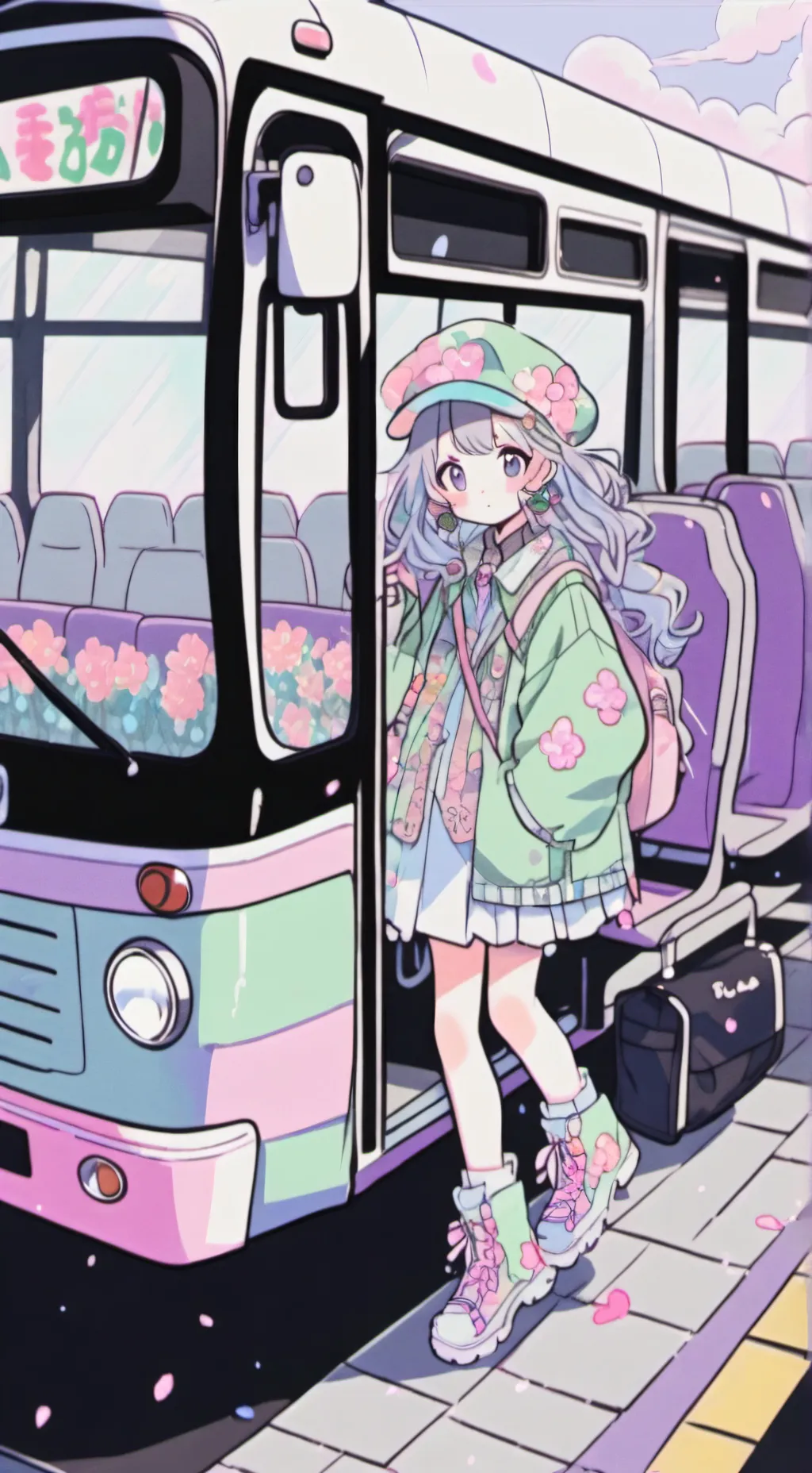 ai character: MHA Field trip🚌 background