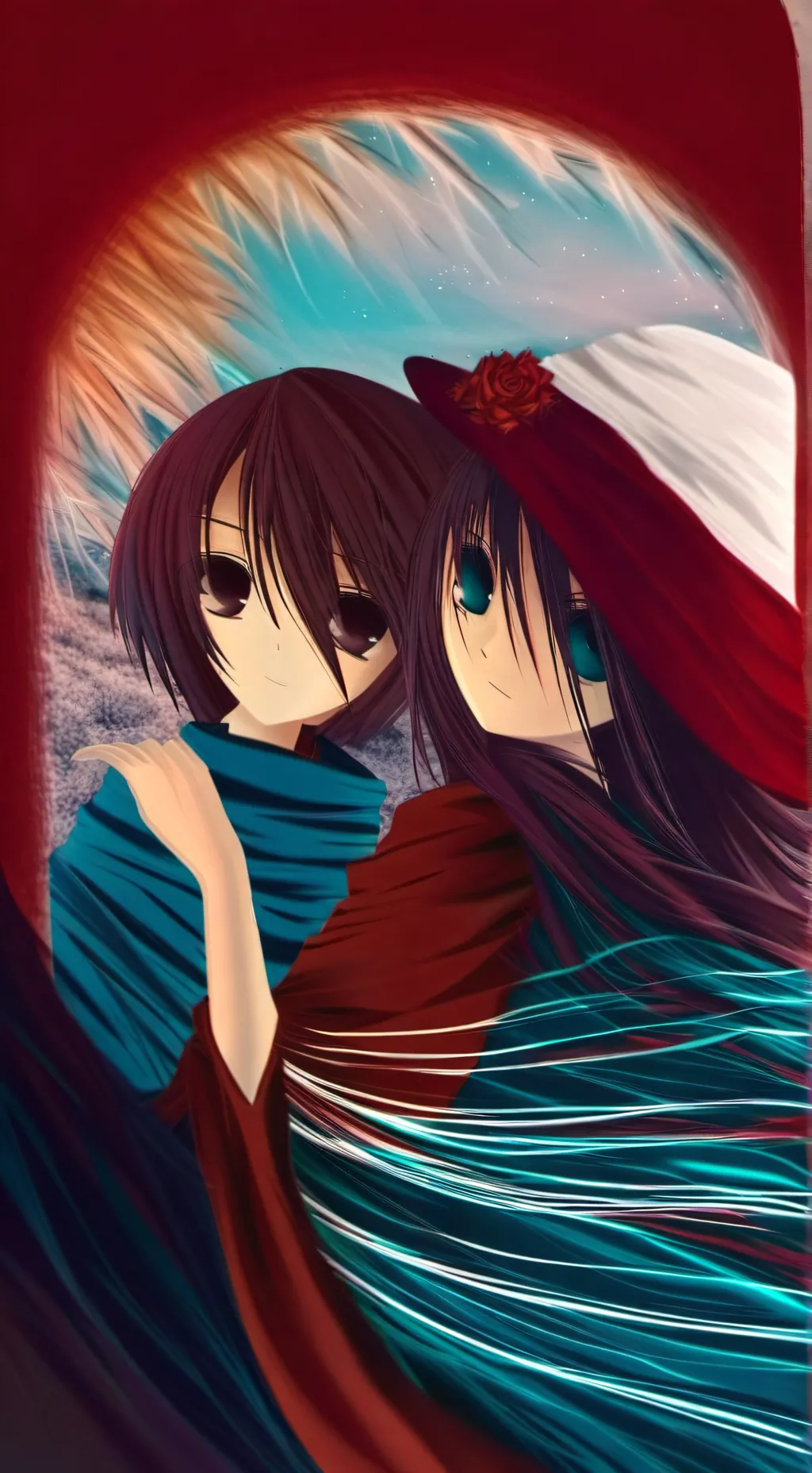 ai character: elena y selena background