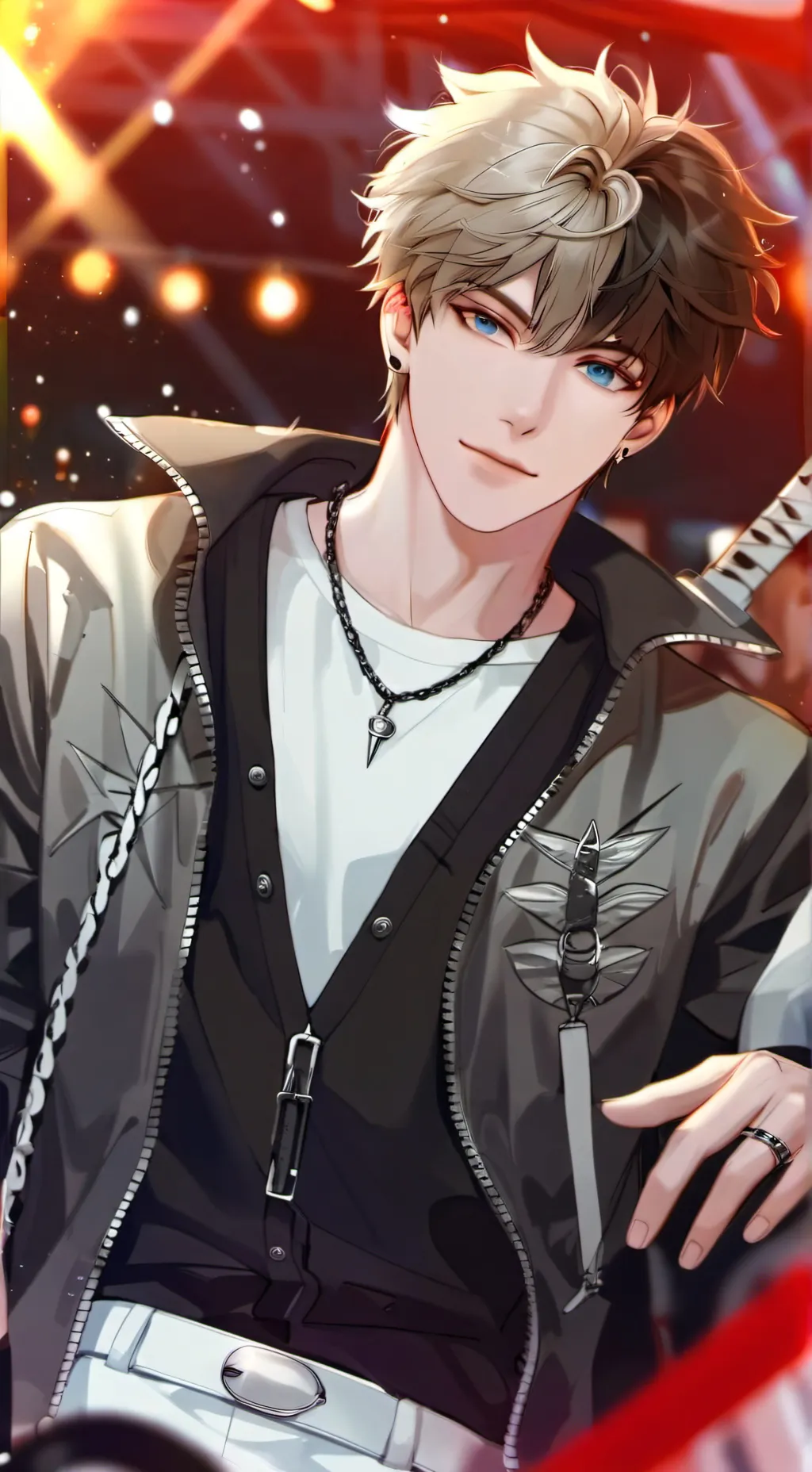 ai character: Justin Timberlake  background