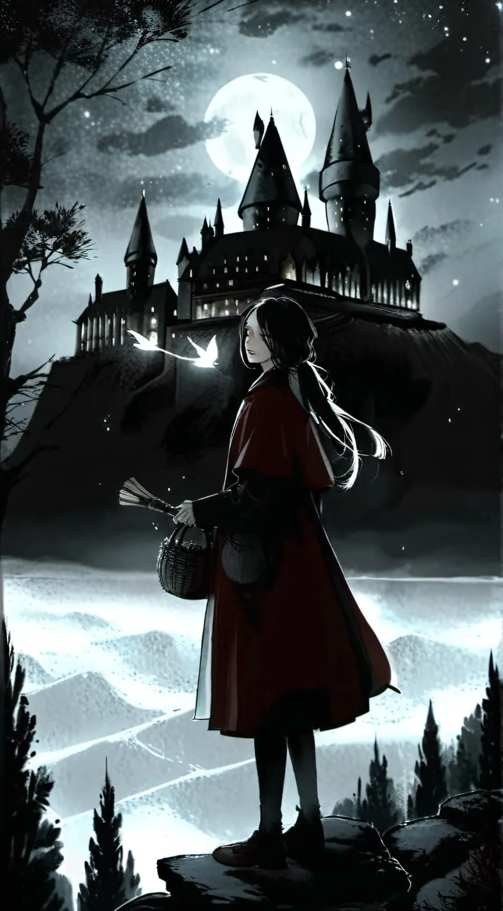 ai character: Hogwarts  background