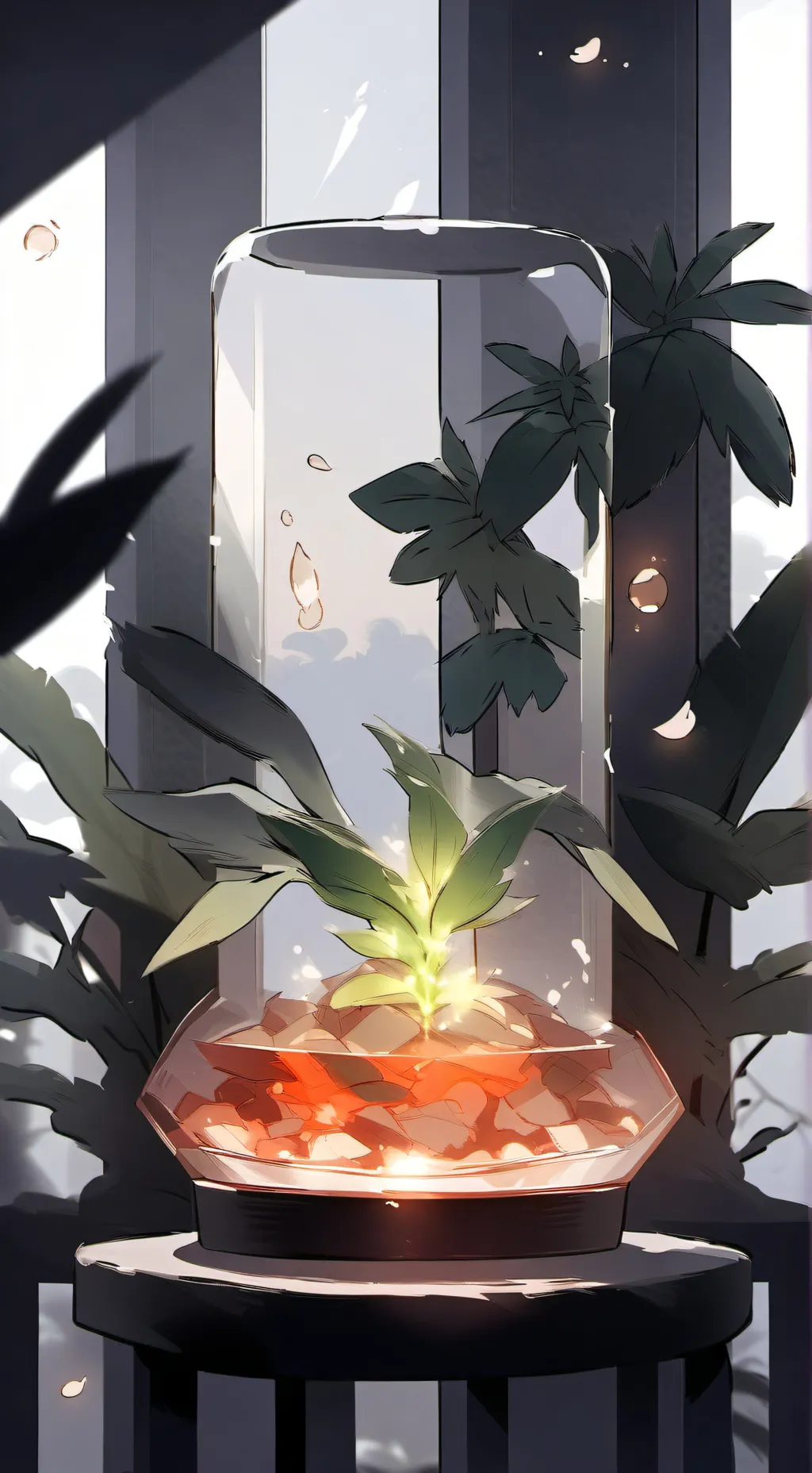 ai character: Ember sprout  background