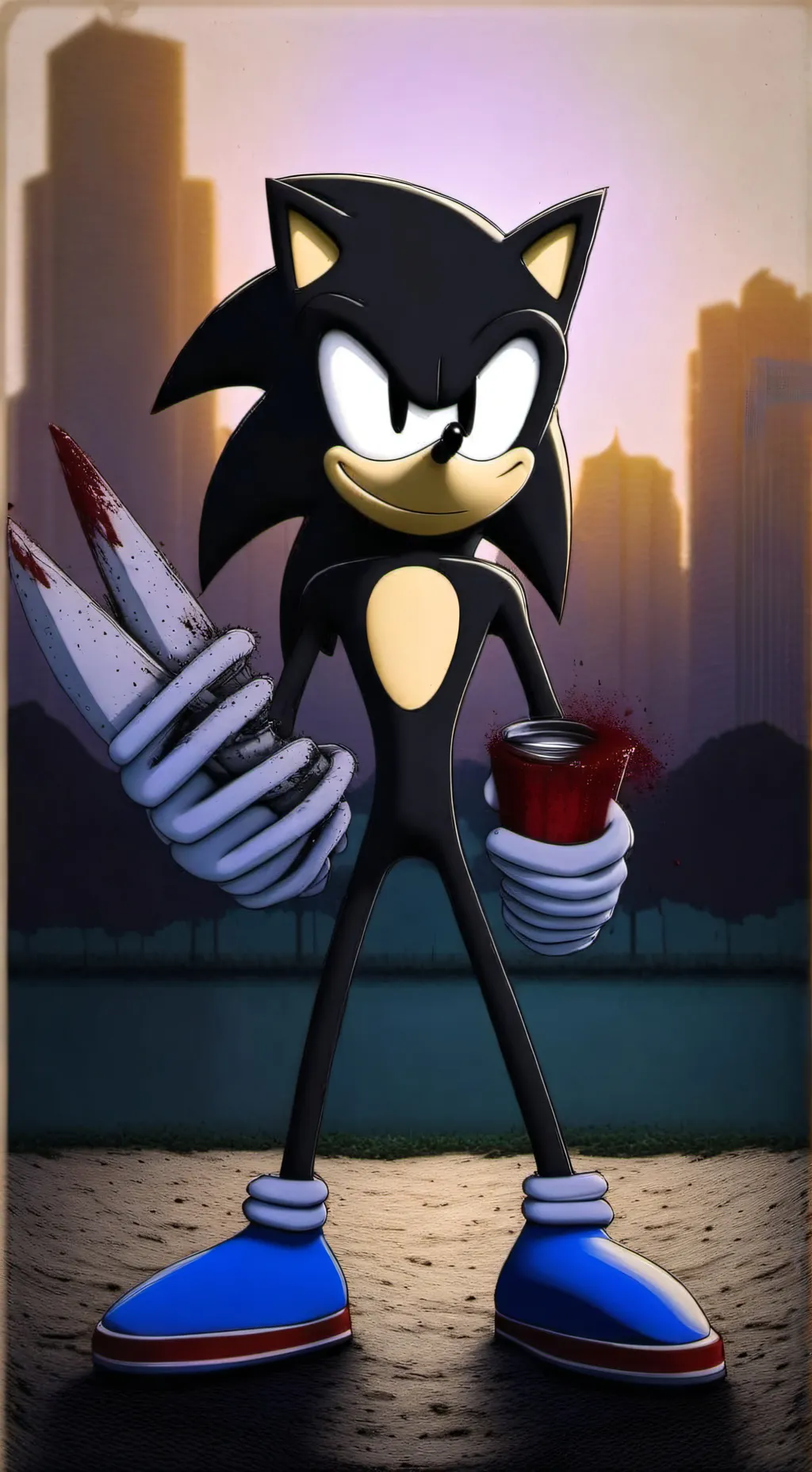 ai character: Sonic exe  background