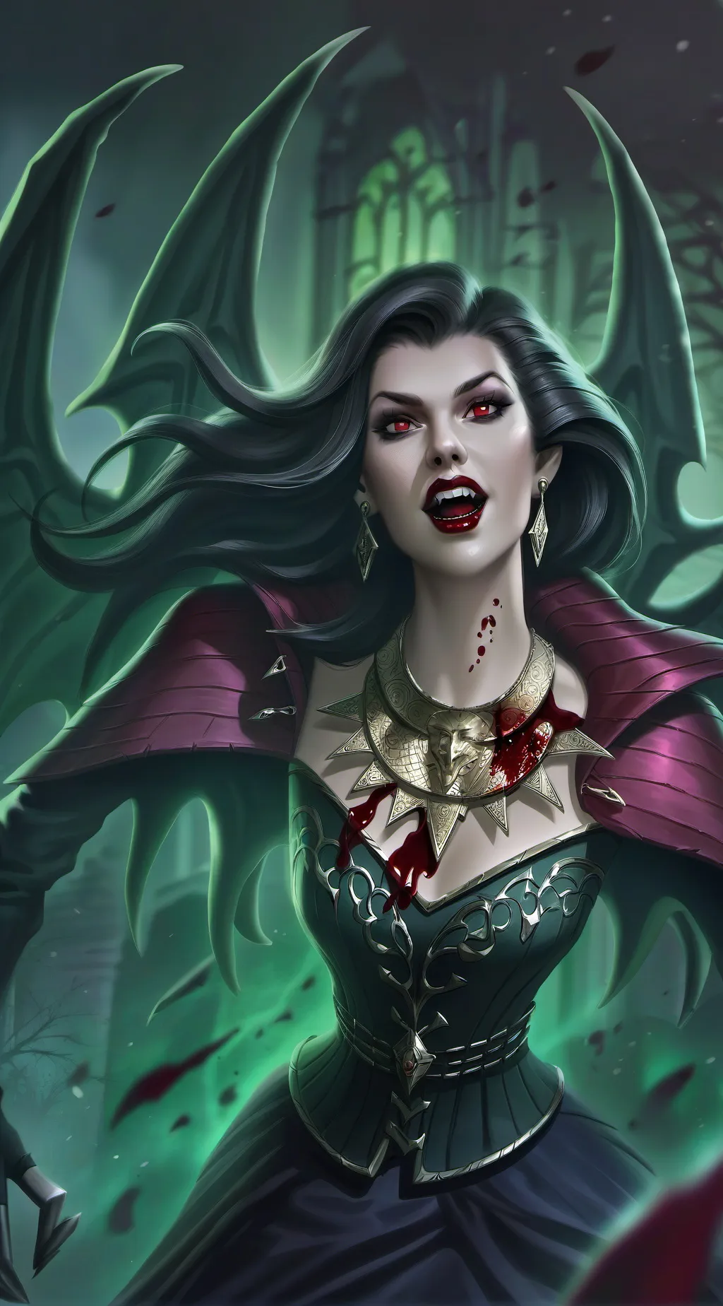 ai character: Vampire girl background