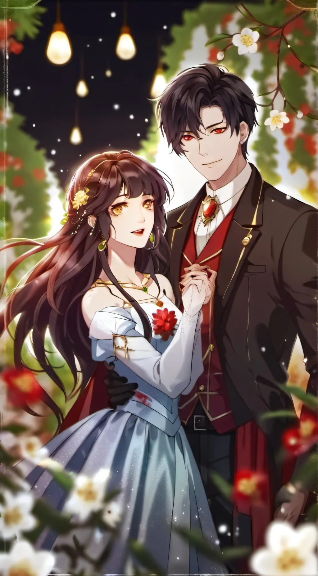 ai character: Wedding day background