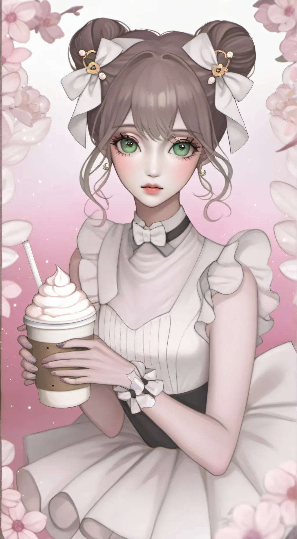 ai character: Ballerina capuchin background