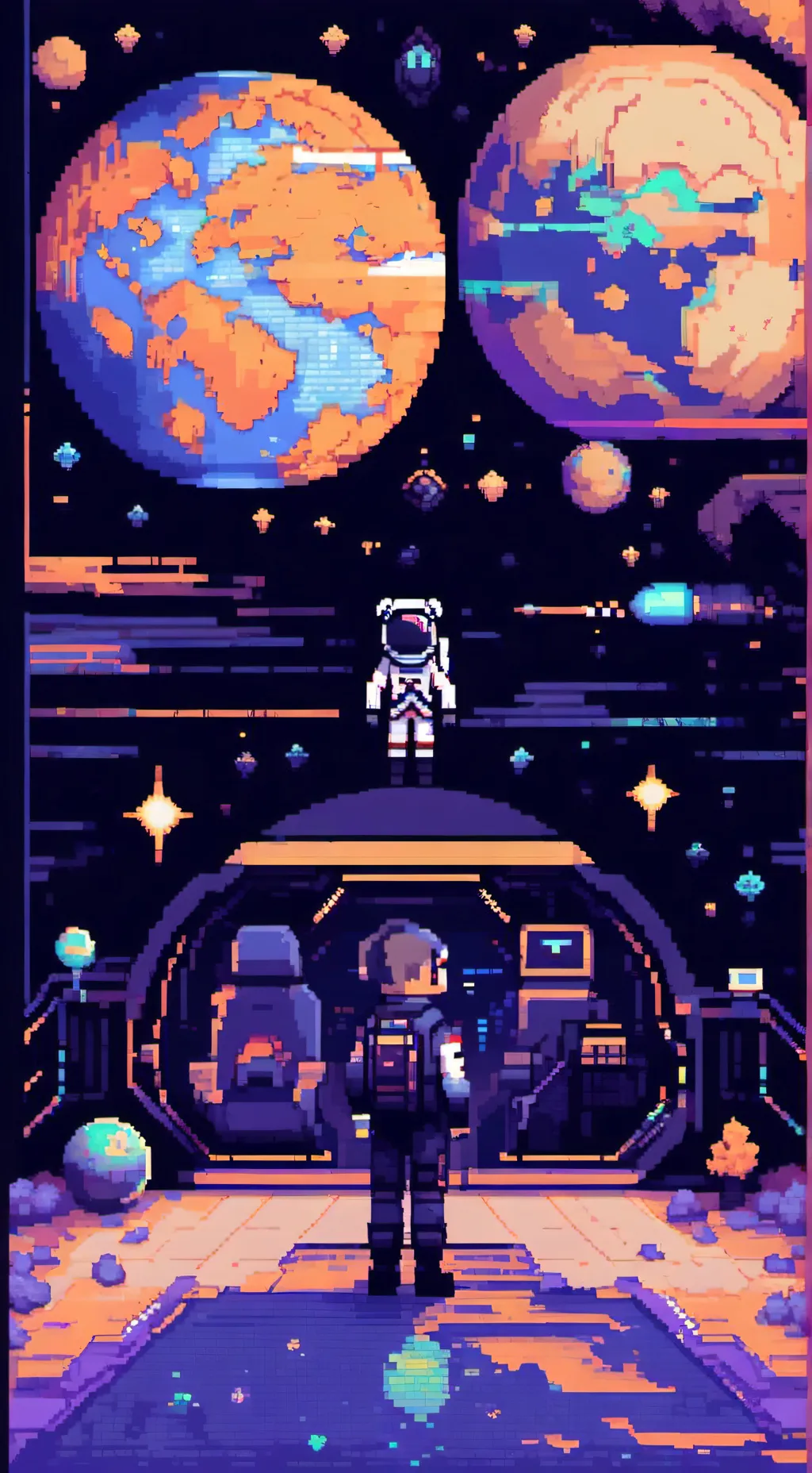 ai character: parallel world background