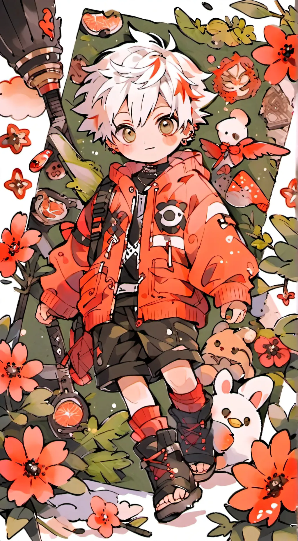 ai character: MHA baby Bakugo?  background
