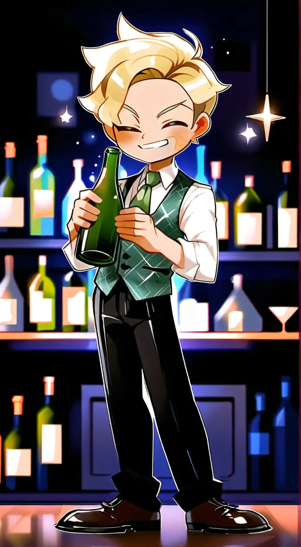 ai character: Sparkling Cookie  background