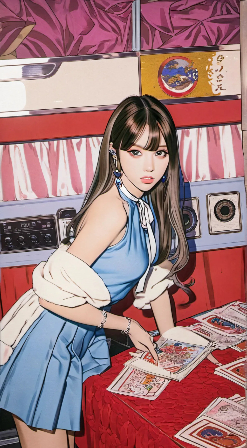 ai character: blackpink  background