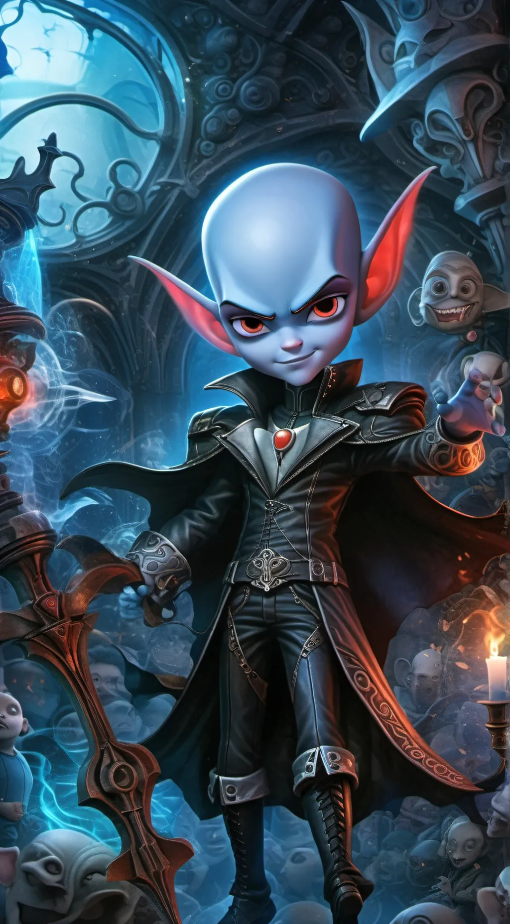 ai character: MEGAMIND BOY(me) background