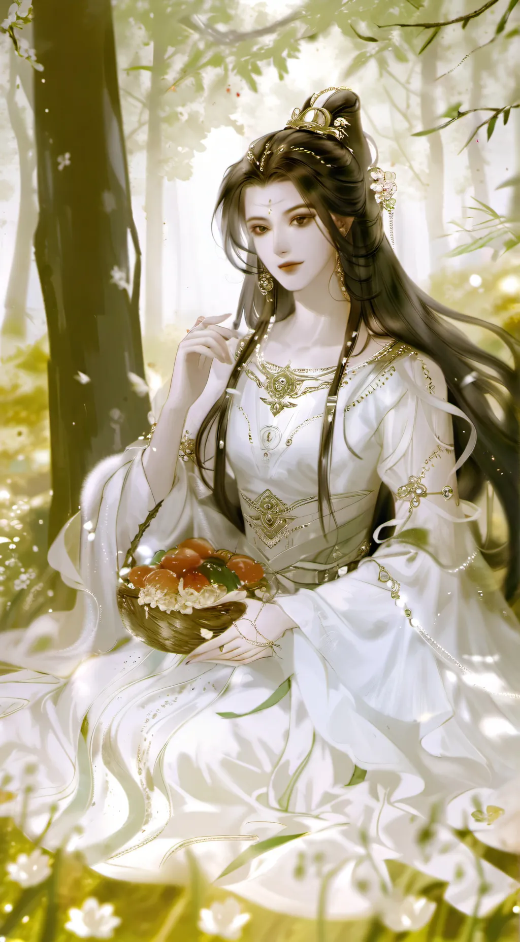 ai character: forest protector background