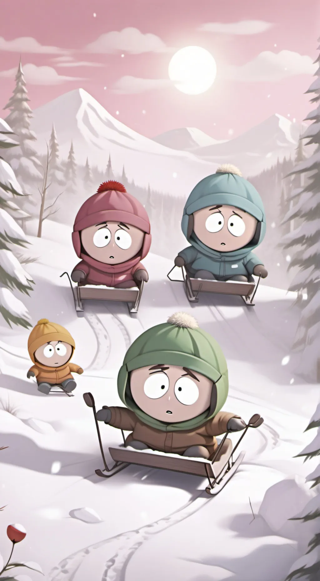 ai character: SouthPark  background