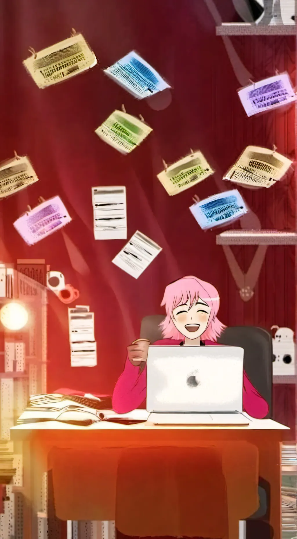 ai character: Gossip Tycoon background