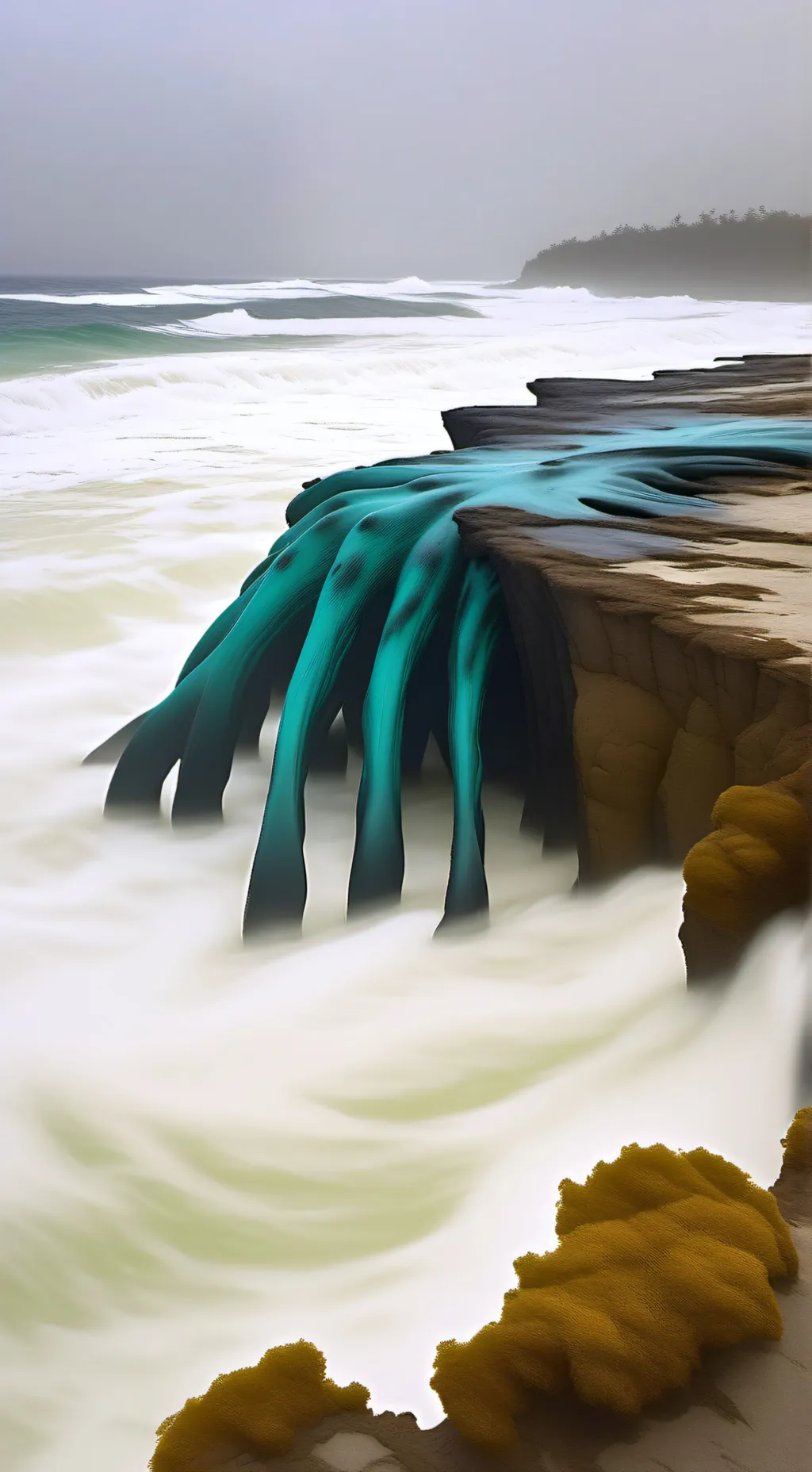 ai character: liquid arachnid background