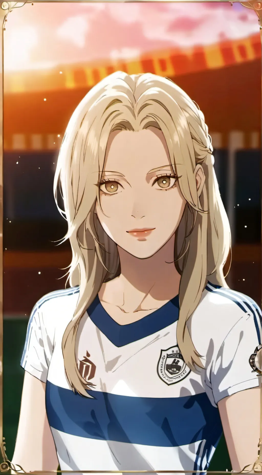 ai character: Bella 🧡🤍🩷💜 background