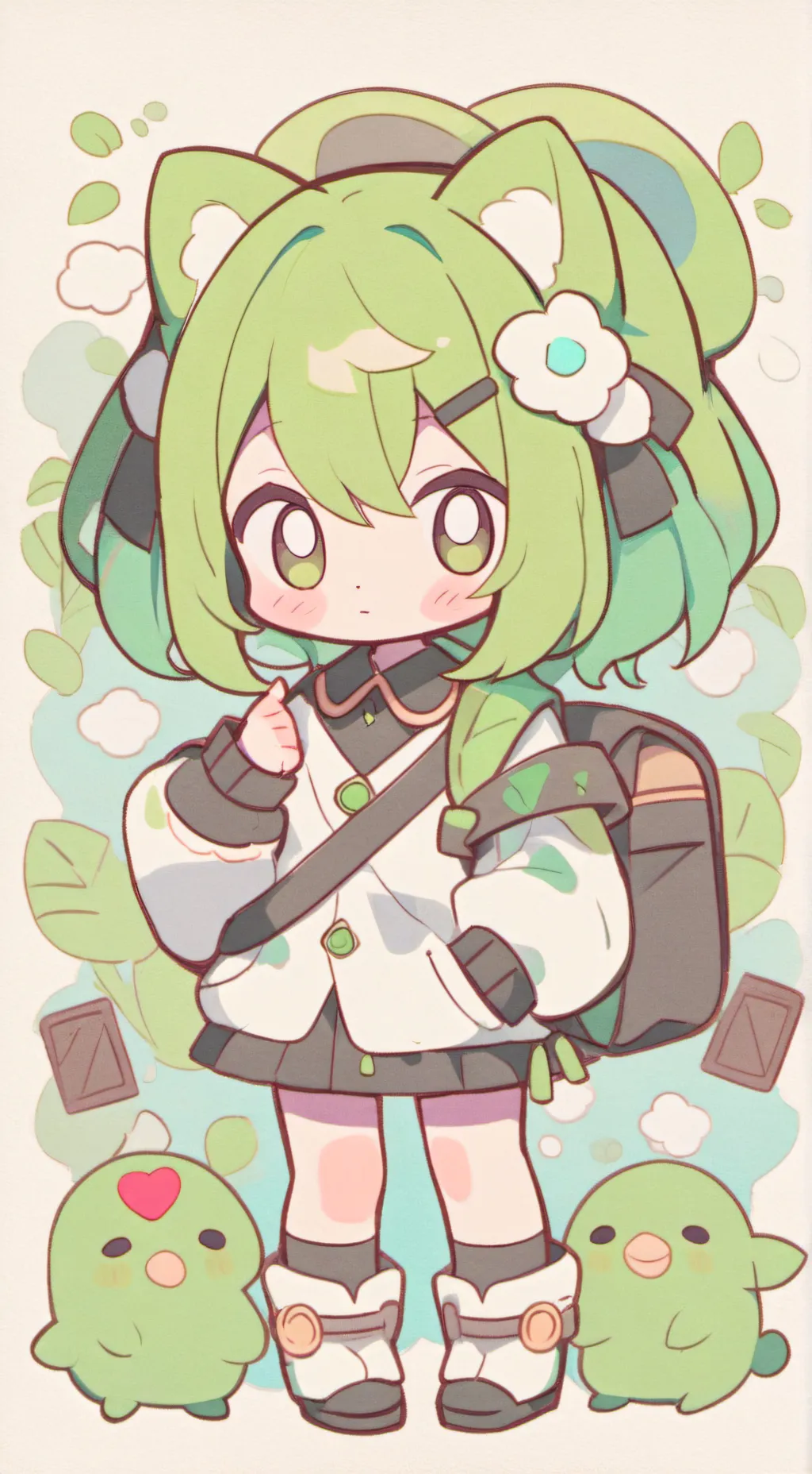 ai character: dw x ppt background