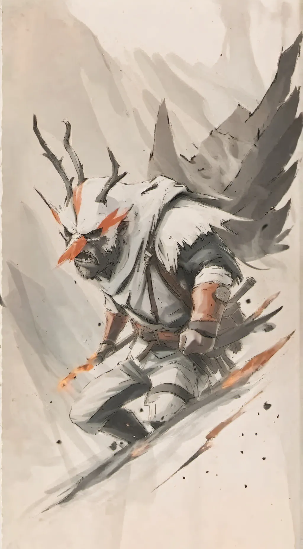 ai character: wenda x gray background