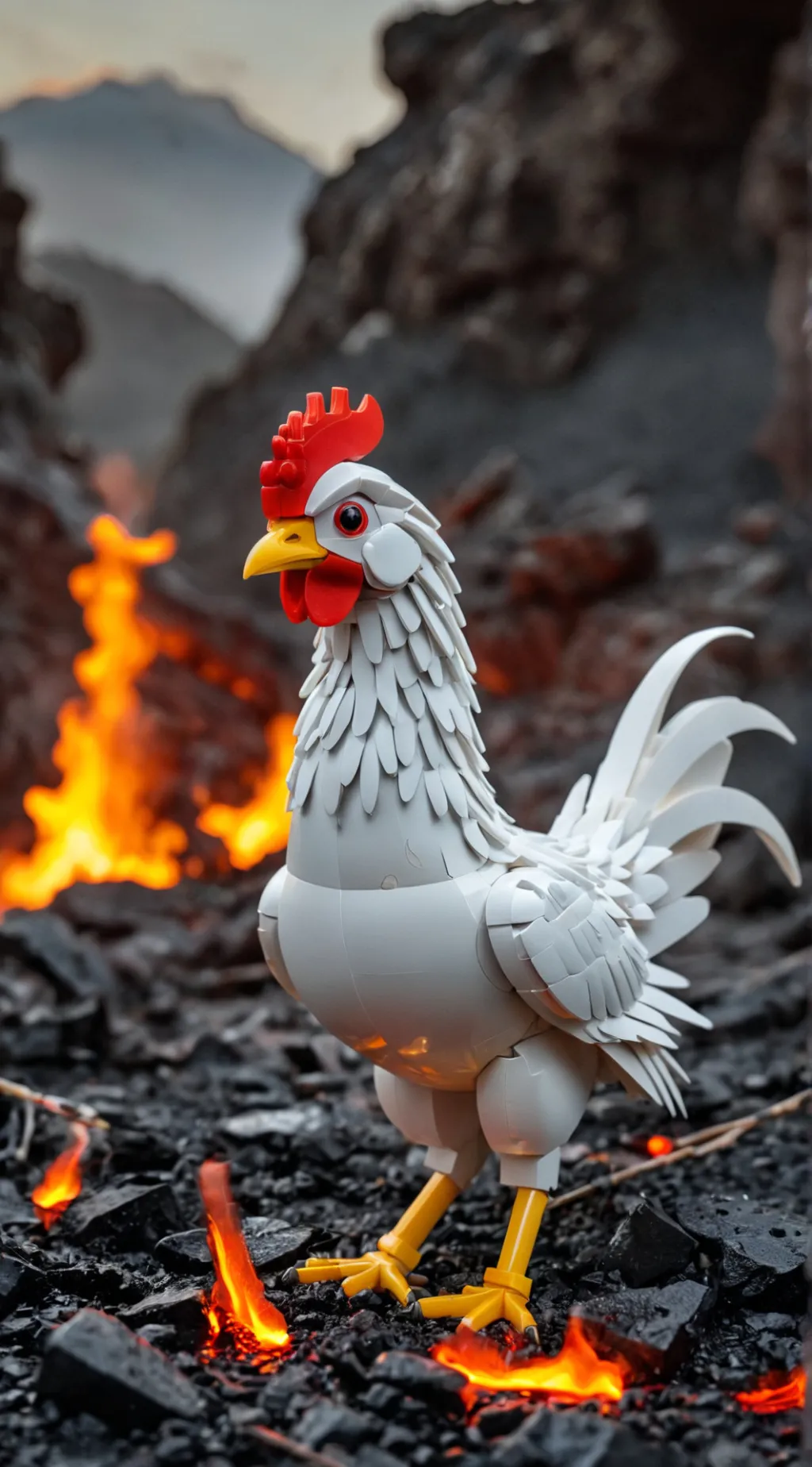 ai character: Lava chicken meme! background