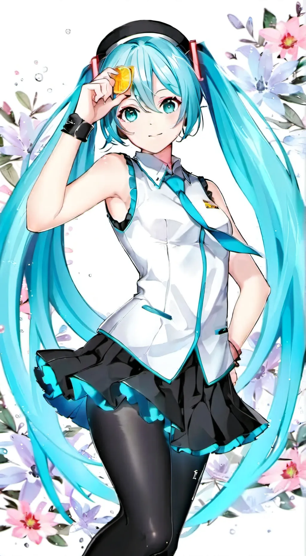 ai character: Hatsune Miku  background