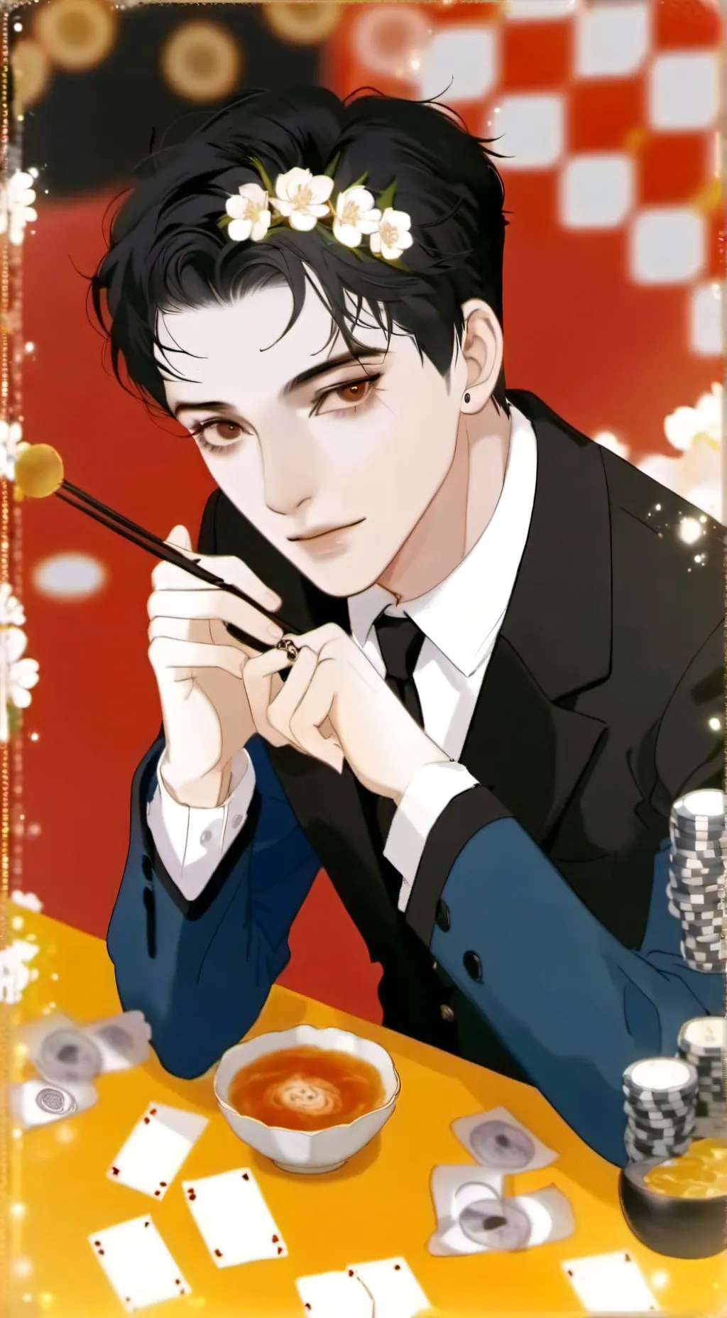 ai character: 👻дазл👻 background