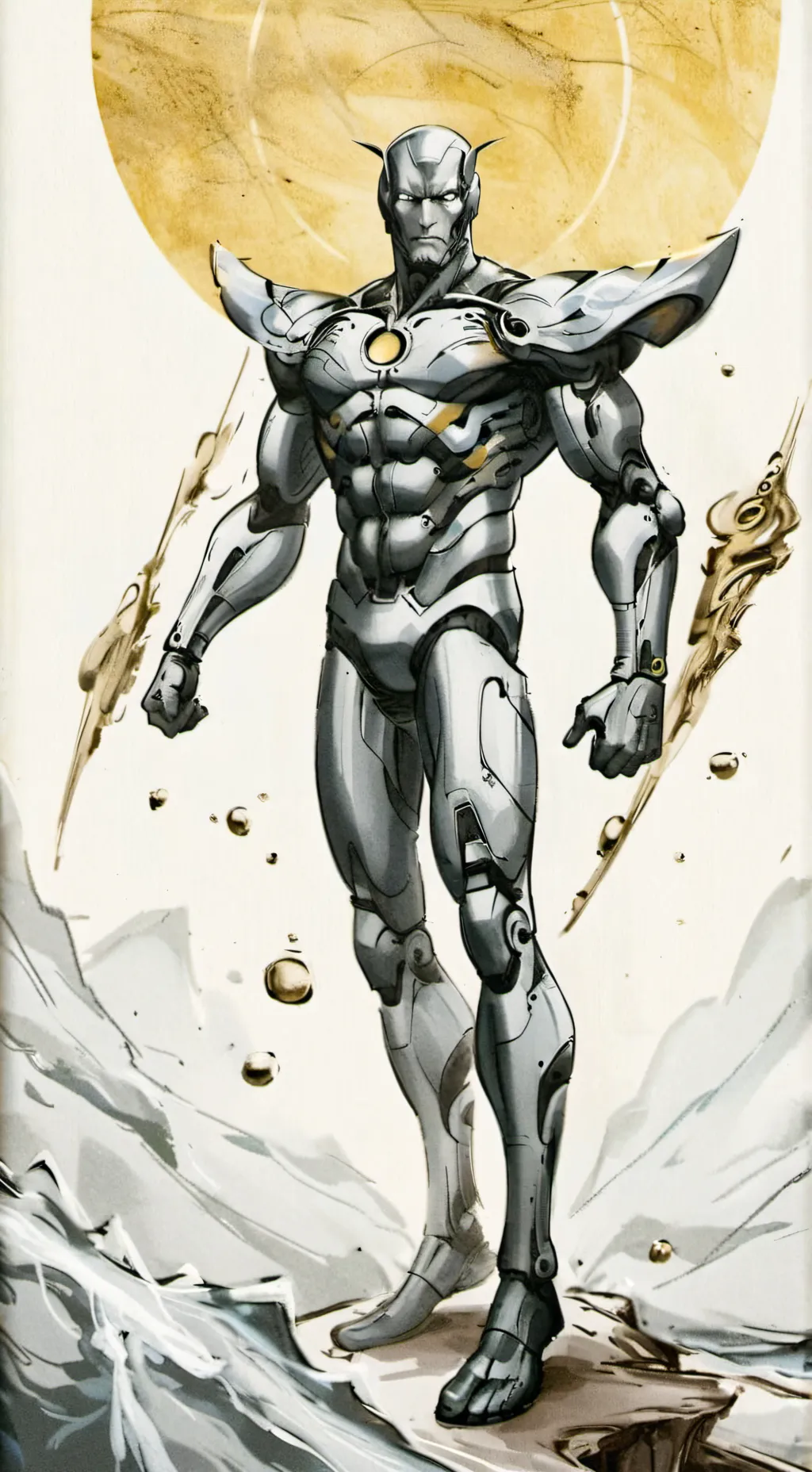 ai character: Titan speaker man  background