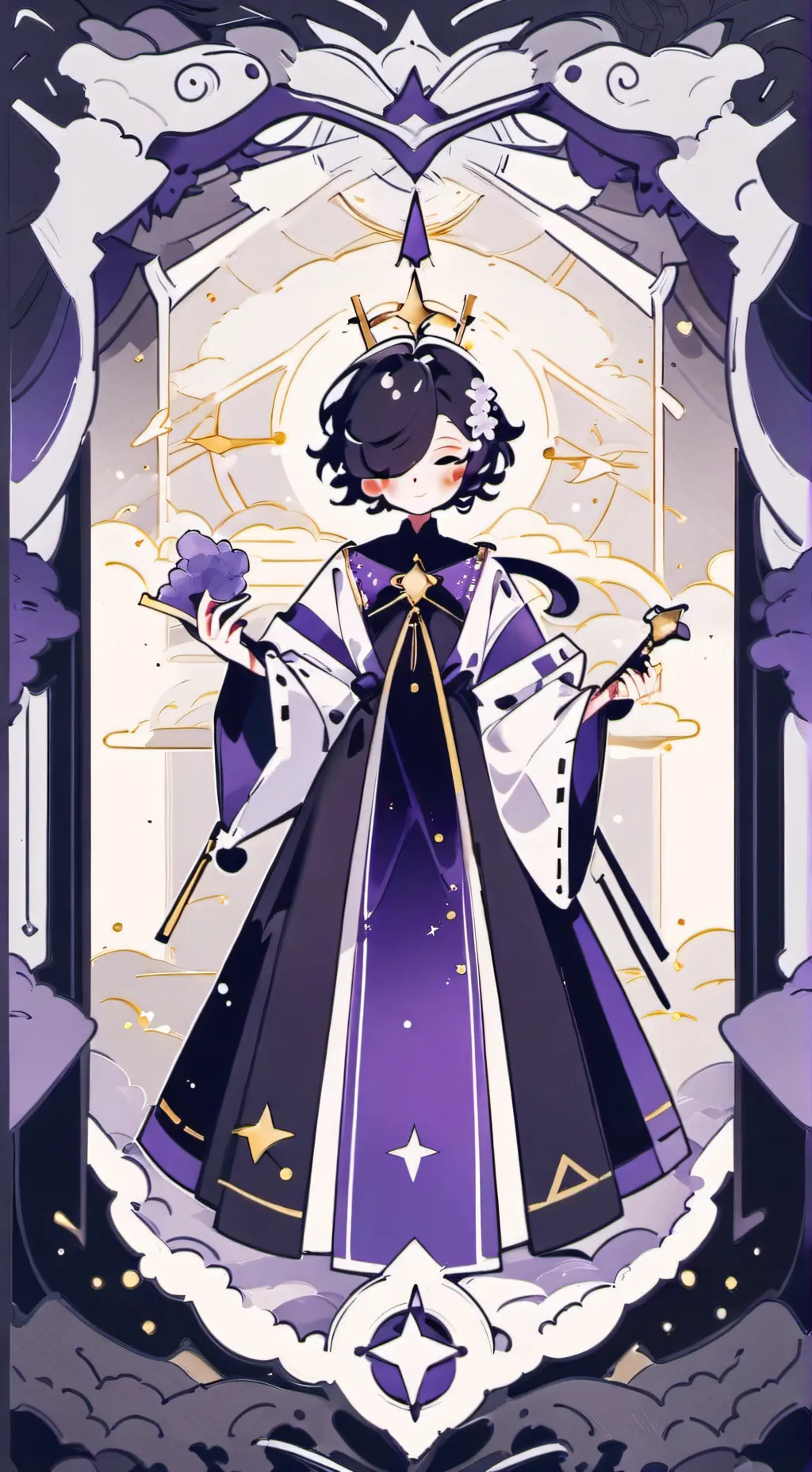 ai character: the trio❤️ 💜 💙 background